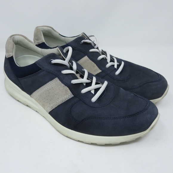 ECCO CS20 Casual Trainer Sneaker Navy Blue Suede Leather Size 47 EU / US 13-13.5 - Picture 5 of 8